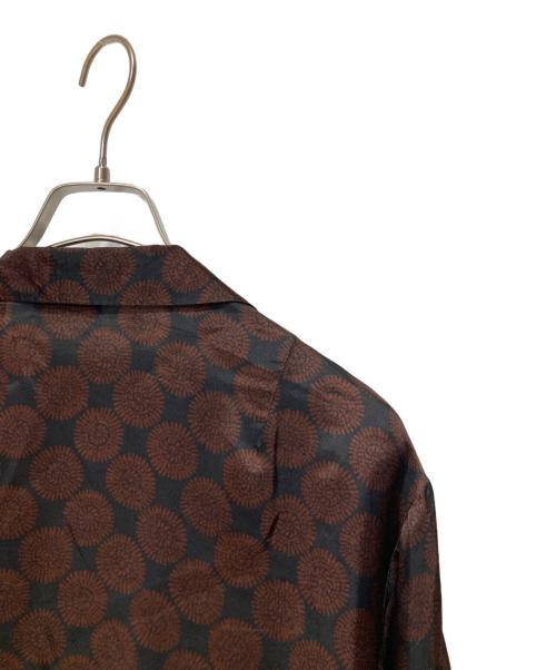 DRIES VAN NOTEN（ドリスヴァンノッテン）DRIES VAN NOTEN (ドリスヴァンノッテン) レーヨン総柄シャツ ブラウン サイズ:46の古着・服飾アイテム