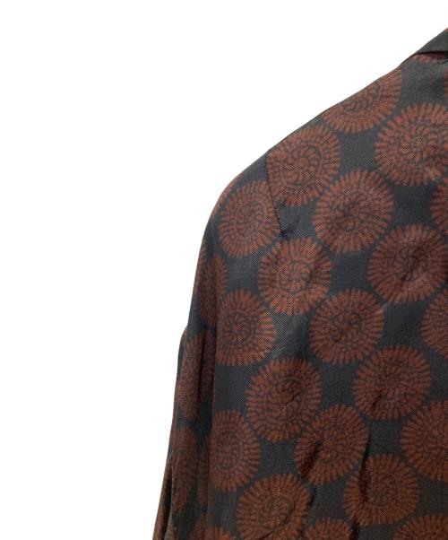 DRIES VAN NOTEN（ドリスヴァンノッテン）DRIES VAN NOTEN (ドリスヴァンノッテン) レーヨン総柄シャツ ブラウン サイズ:46の古着・服飾アイテム