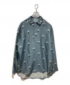VALENTINOヴァレンティノ）の古着「総柄シャツ」｜グレー