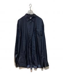 DRIES VAN NOTEN（ドリスヴァンノッテン）の古着「レーヨン混シャツ」｜ネイビー