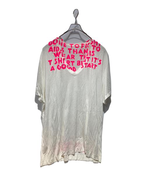 Maison Margiela（メゾンマルジェラ）Maison Margiela (メゾンマルジェラ) レーヨンオーバーサイズエイズTシャツ ホワイト サイズ:Mの古着・服飾アイテム