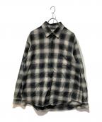 goldゴールド）の古着「COTTON NEL CHECK REGULAR SHIRT」｜ブラック