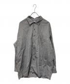THE DAYザデイ）の古着「GINGHAM OPEN COLLAR SHIRT」｜ブラック