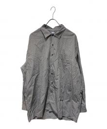 THE DAY（ザデイ）の古着「GINGHAM OPEN COLLAR SHIRT」｜ブラック