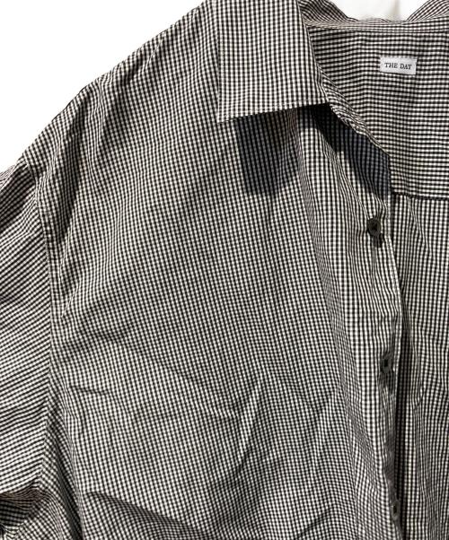 THE DAY（ザデイ）THE DAY (ザデイ) GINGHAM OPEN COLLAR SHIRT ブラック サイズ:2の古着・服飾アイテム