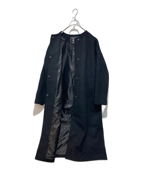 JOURNAL STANDARD（ジャーナルスタンダード）JOURNAL STANDARD (ジャーナルスタンダード) スーパー140ビーバーノーカラーコート ブラック サイズ:38の古着・服飾アイテム