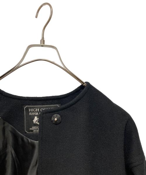 JOURNAL STANDARD（ジャーナルスタンダード）JOURNAL STANDARD (ジャーナルスタンダード) スーパー140ビーバーノーカラーコート ブラック サイズ:38の古着・服飾アイテム