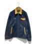 CALEE（キャリー）の古着「レザー切替デニムジャケット」｜インディゴ