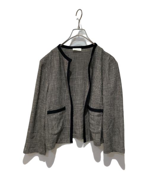 BALLSEY（ボールジィ）BALLSEY (ボールジィ) カラミ ノーカラージャケット ブラック サイズ:Sの古着・服飾アイテム