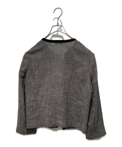 BALLSEY（ボールジィ）BALLSEY (ボールジィ) カラミ ノーカラージャケット ブラック サイズ:Sの古着・服飾アイテム