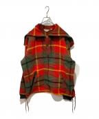 Buck Skein Brandバックスキンブランド）の古着「ウールチェックアノラックパーカー」｜レッド×グリーン
