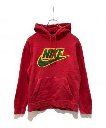 SUPREME×NIKE（シュプリーム×ナイキ）の古着「LEATHER APPLIQUE HOODED SWEATSHIRT」｜レッド