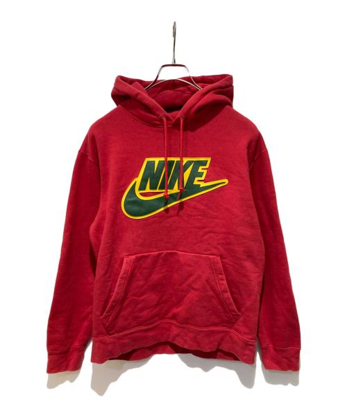 SUPREME（シュプリーム）SUPREME (シュプリーム) NIKE (ナイキ) LEATHER APPLIQUE HOODED SWEATSHIRT レッド サイズ:Sの古着・服飾アイテム