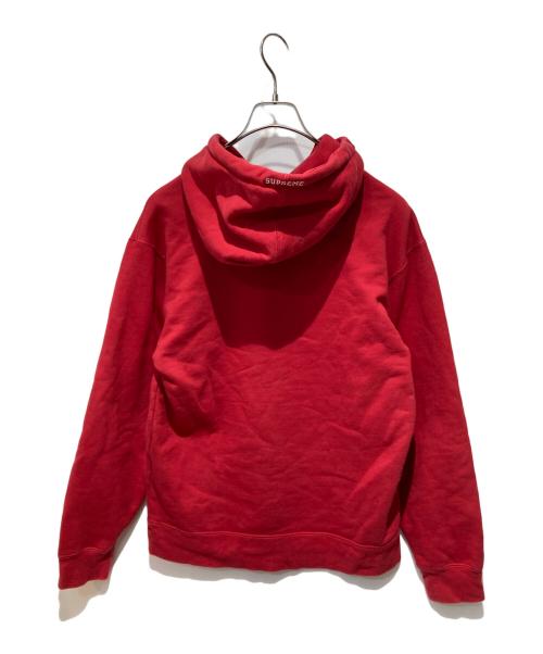 SUPREME（シュプリーム）SUPREME (シュプリーム) NIKE (ナイキ) LEATHER APPLIQUE HOODED SWEATSHIRT レッド サイズ:Sの古着・服飾アイテム