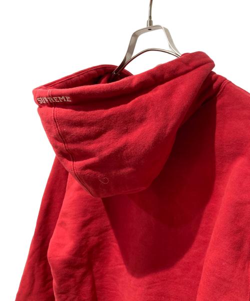 SUPREME（シュプリーム）SUPREME (シュプリーム) NIKE (ナイキ) LEATHER APPLIQUE HOODED SWEATSHIRT レッド サイズ:Sの古着・服飾アイテム