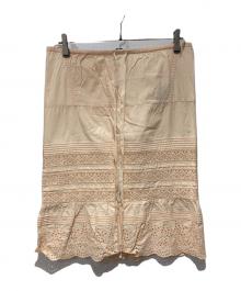 MIU MIU（ミュウミュウ）の古着「レーススカート」｜ピンク