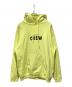 BALENCIAGA（バレンシアガ）の古着「CREWロゴプリント プルオーバーパーカー」｜イエロー