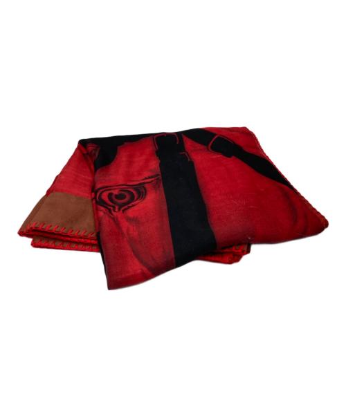 Vivienne Westwood（ヴィヴィアンウエストウッド）Vivienne Westwood (ヴィヴィアンウエストウッド) 大判プリントスカーフ レッドの古着・服飾アイテム