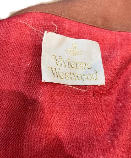 Vivienne Westwood（ヴィヴィアンウエストウッド）Vivienne Westwood (ヴィヴィアンウエストウッド) 大判プリントスカーフ レッドの古着・服飾アイテム