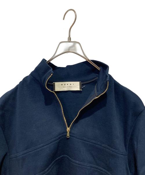 MARNI（マルニ）MARNI (マルニ) ハーフジップスウェット ネイビー サイズ:42の古着・服飾アイテム