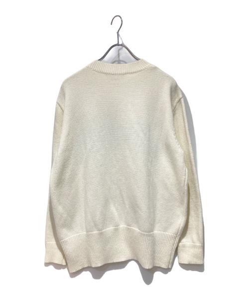 MARNI（マルニ）MARNI (マルニ) ショットランドウールナイロンクルーネックニット ホワイト サイズ:40の古着・服飾アイテム