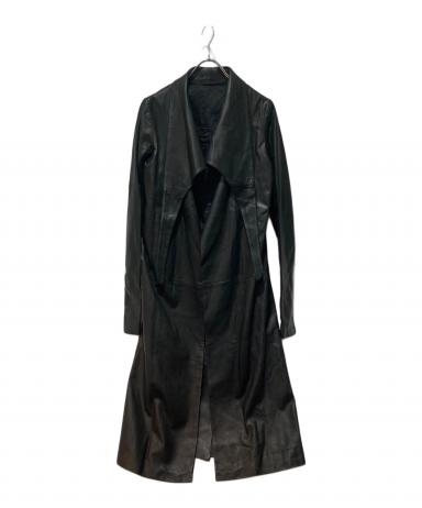 中古・古着通販】RICK OWENS (リックオウエンス) レザーコート