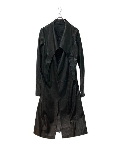 RICK OWENS（リックオウエンス）RICK OWENS (リックオウエンス) レザーコート ブラック サイズ:36の古着・服飾アイテム