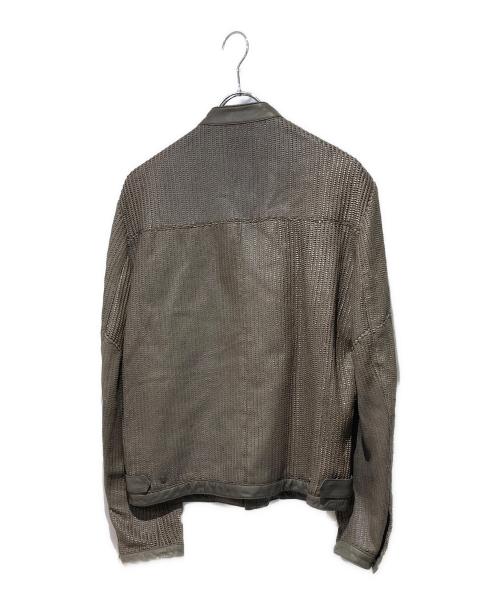 ETRO（エトロ）ETRO (エトロ) レザージャケット グレー サイズ:不明の古着・服飾アイテム