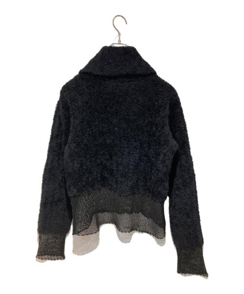 ISSEY MIYAKE（イッセイミヤケ）ISSEY MIYAKE (イッセイミヤケ) 90s レース切替タートルネックニット ブラック サイズ:Mの古着・服飾アイテム