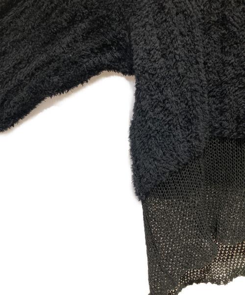 ISSEY MIYAKE（イッセイミヤケ）ISSEY MIYAKE (イッセイミヤケ) 90s レース切替タートルネックニット ブラック サイズ:Mの古着・服飾アイテム