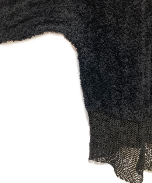 ISSEY MIYAKE（イッセイミヤケ）ISSEY MIYAKE (イッセイミヤケ) 90s レース切替タートルネックニット ブラック サイズ:Mの古着・服飾アイテム