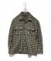 stussy（ステューシー）の古着「90s チェックオープンカラーシャツ」｜ベージュ×ブラック