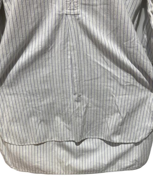 Wheatsheat（ウィートシーフ）Wheatsheat (ウィートシーフ) 40s ストライプバンドカラーロングシャツ ブルー×ホワイト サイズ:不明の古着・服飾アイテム