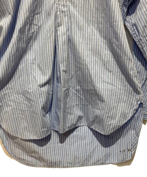 USED（ユーズド）USED (ユーズド) 40s ストライプバンドカラーロングシャツ ブルー サイズ:不明の古着・服飾アイテム