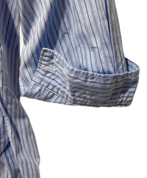 USED（ユーズド）USED (ユーズド) 40s ストライプバンドカラーロングシャツ ブルー サイズ:不明の古着・服飾アイテム