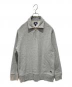 stussyステューシー）の古着「90s ハーフジップスウェット」｜グレー