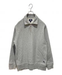 stussy（ステューシー）の古着「90s ハーフジップスウェット」｜グレー