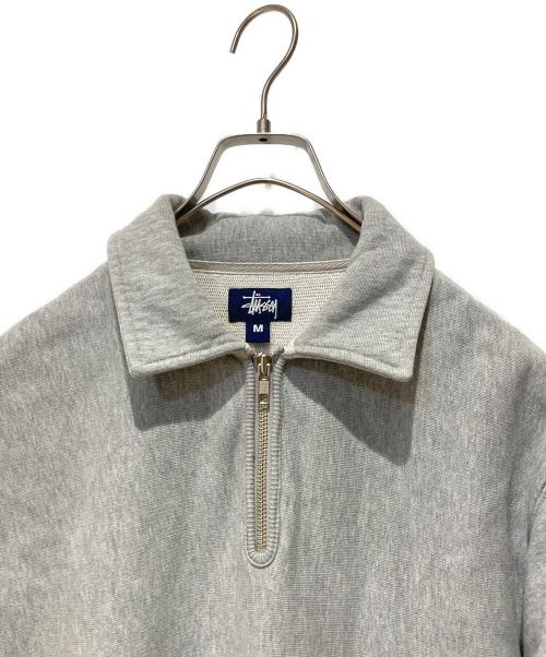 stussy（ステューシー）stussy (ステューシー) 90s ハーフジップスウェット グレー サイズ:Mの古着・服飾アイテム