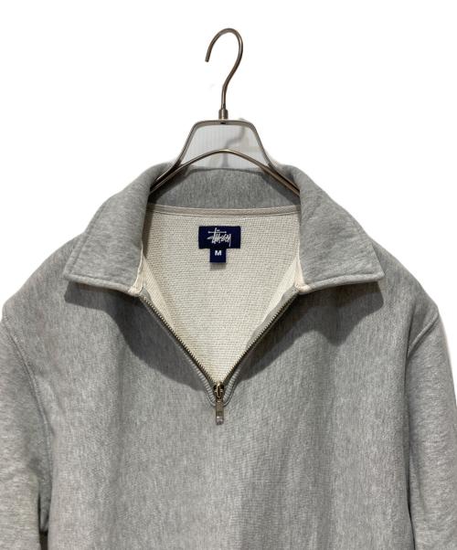 stussy（ステューシー）stussy (ステューシー) 90s ハーフジップスウェット グレー サイズ:Mの古着・服飾アイテム