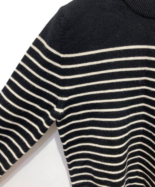 CELINE（セリーヌ）CELINE (セリーヌ) ショルダーボタンボーダーニット ブラック サイズ:Sの古着・服飾アイテム
