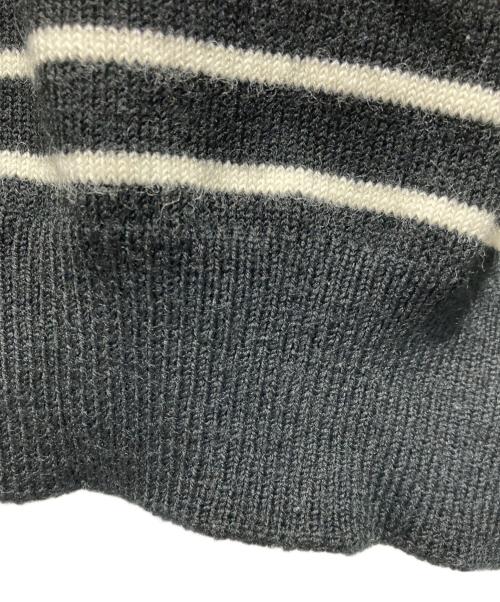 CELINE（セリーヌ）CELINE (セリーヌ) ショルダーボタンボーダーニット ブラック サイズ:Sの古着・服飾アイテム