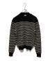 CELINE（セリーヌ）の古着「ショルダーボタンボーダーニット」｜ブラック