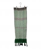 Mame Kurogouchiマメクロゴウチ）の古着「Rib Jacquard Pedicel Knit Skirt」｜グリーン
