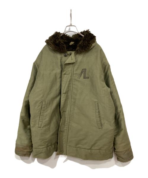 COULANGE MAYENNE（クランジェマイエンヌ）COULANGE MAYENNE (クランジェマイエンヌ) デッキジャケット グリーン×ブラウン サイズ:FREEの古着・服飾アイテム