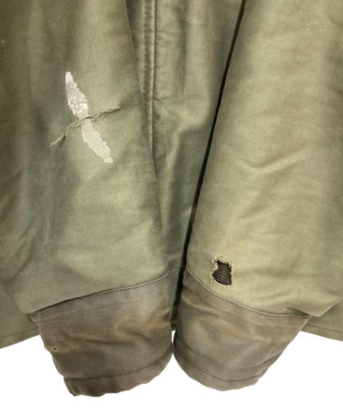 COULANGE MAYENNE（クランジェマイエンヌ）COULANGE MAYENNE (クランジェマイエンヌ) デッキジャケット グリーン×ブラウン サイズ:FREEの古着・服飾アイテム