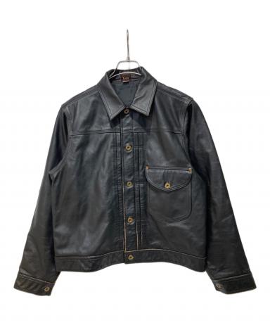 中古・古着通販】LEE (リー) COWBOY Jacket LEATHER ブラック サイズ