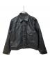 LEE（リー）の古着「COWBOY Jacket LEATHER」｜ブラック