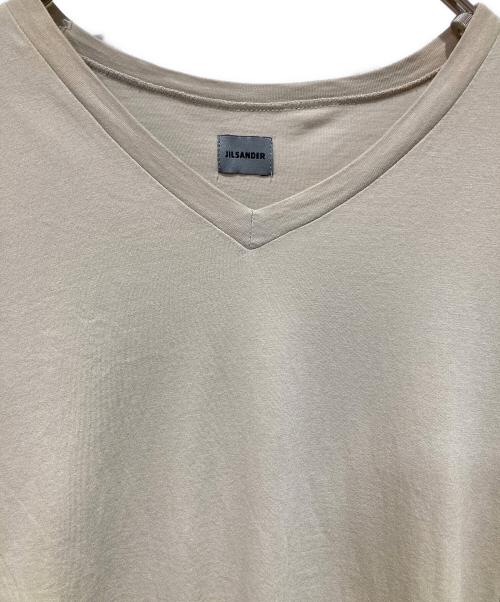 JIL SANDER（ジルサンダー）JIL SANDER (ジルサンダー) VネックTシャツ ベージュ サイズ:不明の古着・服飾アイテム