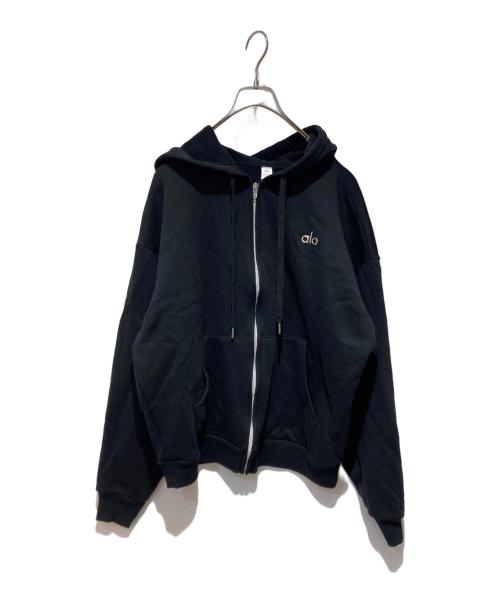 alo yoga（アローヨガ）ALO Yoga (アローヨガ) Accolade Full Zip Hoodie ブラック サイズ:Mの古着・服飾アイテム