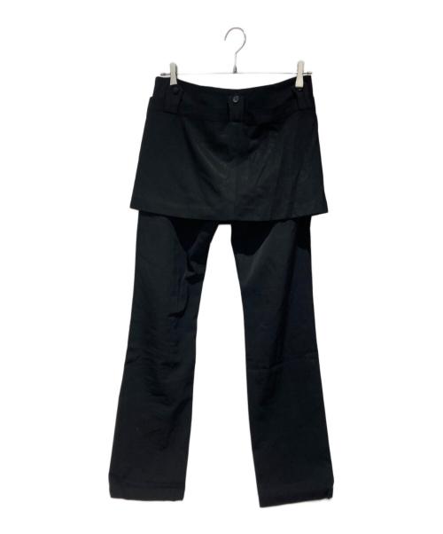 Y's（ワイズ）Y's (ワイズ) スカートドッキングスラックス ブラック サイズ:2の古着・服飾アイテム